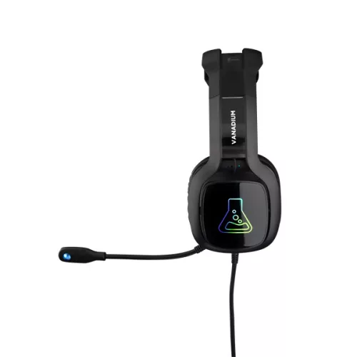 The G-Lab Fejhallgató - KORP VANADIUM B (mikrofon, USB, 3,5mm Jack, hangerőszabályzó, nagy-párnás, RGB, fekete)