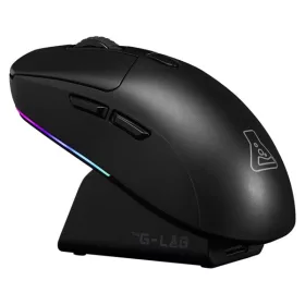   The G-Lab Vezeték nélküli Gamer Egér - KULT-TITAN-PRO-B (12000 DPI, Pixart PAW 3311, USB/2,4Ghz/Bluetooth, RGB, dokkoló)