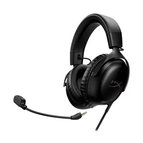 HyperX Fejhallgató - Cloud III (Vezetékes, USB-A/USB-C/3,5mm Jack, fekete/fekete)