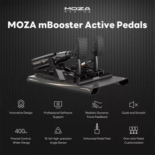 Moza Racing Kiegészítő - Mbooster Pedál (Active Pedal)