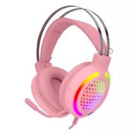   Snopy Fejhallgató - SN-GX82 PINKY (mikrofon, 3.5mm jack, hangerőszabályzó, nagy-párnás, 2m kábel, pink)