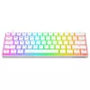 Rampage Billentyűzet - KB-R135 PARVUS US (Type-C, Vezetékes, Mechanikus, Red switch, angol, fehér, RGB LED)