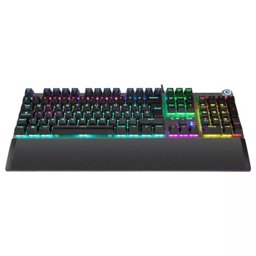 Rampage Billentyűzet - Kb-R28 Blade Plus (Vezetékes, Mechanikus, Blue Switch, Magyar LED, N-Key, USB)