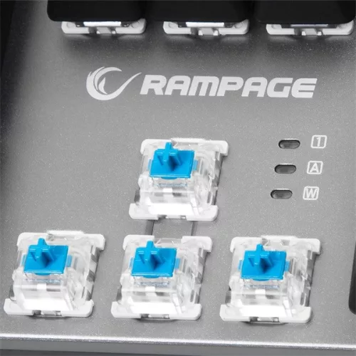 Rampage Billentyűzet - Kb-R28 Blade Plus (Vezetékes, Mechanikus, Blue Switch, Magyar LED, N-Key, USB)