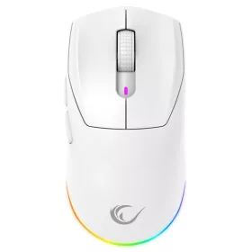   Rampage Vezeték Nélküli Egér - PROTE M5 (Pixart PAW3311, Huano 80M, 2400DPI, 400mAh, 6 gomb, RGB, Type-C, fehér)