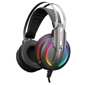   Rampage Fejhallgató - RM-K6 STARK (7.1, mikrofon, USB, hangerőszabályzó, nagy-párnás, fekete, RGB LED)
