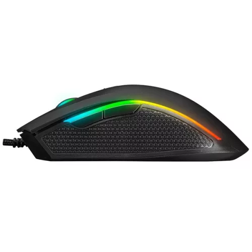 Rampage Egér Gamer - SMX-R44 V2 Macro (12800 DPI, 7 gomb, makro, RGB LED, 1,8m fonott kábel, fekete)