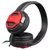 Snopy Fejhallgató - SN-101 BONNY Red (stereo, mikrofon, 3.5mm jack, 1m kábel, fekete-piros)