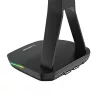 Rampage Fejhallgató Állvány TOWER T14 Fekete, Műanyag, USB HUB, RGB