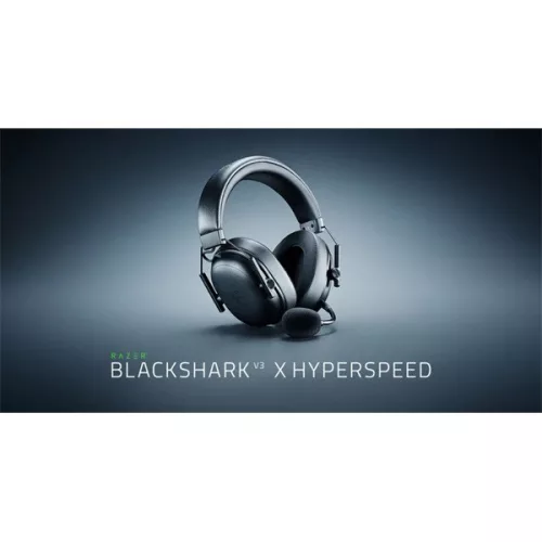 Razer Fejhallgató - Blackshark V3 X Hyperspeed (Bluetooth, mikrofon, hangerőszabályzó, fekete)