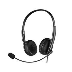   Sandberg Fejhallgató - 2in1 Office Headset Jack+USB (mikrofon; USB+Jack; hangerő szabályzó; 1,5m kábel; fekete)