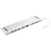 Sandberg Notebook Dokkoló - USB-C 10-in-1 Docking Station (USB-C, HDMI/VGA, 3x USB3.0, 1x RJ-45, Audio, kártyaolvasó)