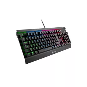   Sharkoon Billentyűzet Mechanikus - Skiller SGK3 Black/Brown (Kailh Brown mechanika; Világítás; fekete; angol)