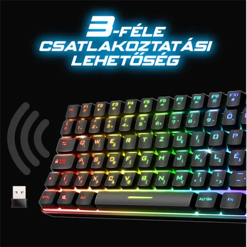 Spirit of Gamer Elite-K70 Fél-Mechanikus Wireless Gaming Billentyűzet - Magyar