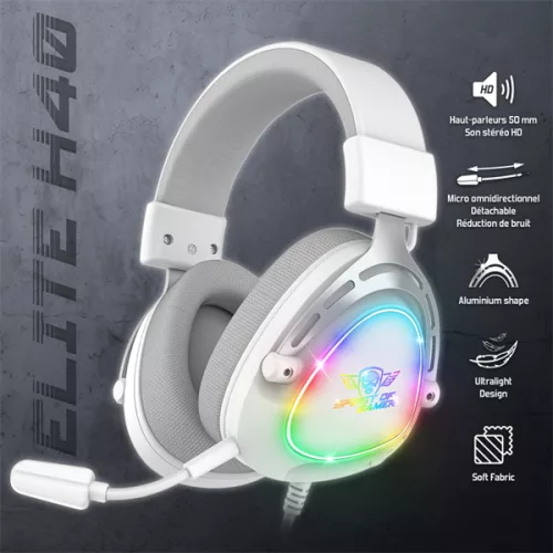 Spirit Of Gamer 248442 Elite H40 Headset Arctic, Mikrofon/Fülhallgató