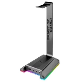   Spirit of Gamer Fejhallgató Állvány SENTINEL 7.1 3,5mm Jack + 2xUSB2.0, Kábelvezetés, 7.1 Hangkártya, 1,8m Kábel