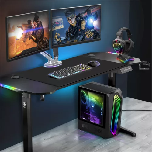 Spirit of Gamer Fejhallgató Állvány SENTINEL 7.1 3,5mm Jack + 2xUSB2.0, Kábelvezetés, 7.1 Hangkártya, 1,8m Kábel