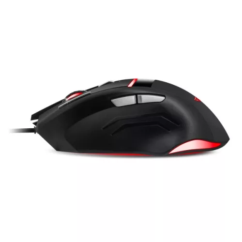 Spirit of Gamer Egér+Egérpad - Elite-M10 (Ajándék egérpad; Optikai, USB, 5000DPI, 8 gomb, harisnyázott kábel, fekete)