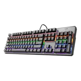   Trust Billentyűzet Mechanikus - GXT 865 Asta (fix 6 színű LED háttérvilágítás; USB; fekete; magyar)