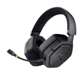   Trust Fejhallgató Vezeték nélküli - GXT493 Carus (Bluetooth + 2,4GHz; nagy-párnás; 3,5mm + USB-C; mikrofon; fekete)