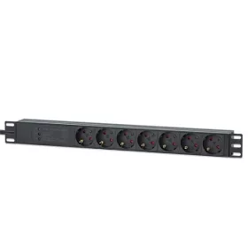   Manhattan elosztó - 19" Rackmount elosztó, 7 aljzat,  túlfeszültség védett, 3m