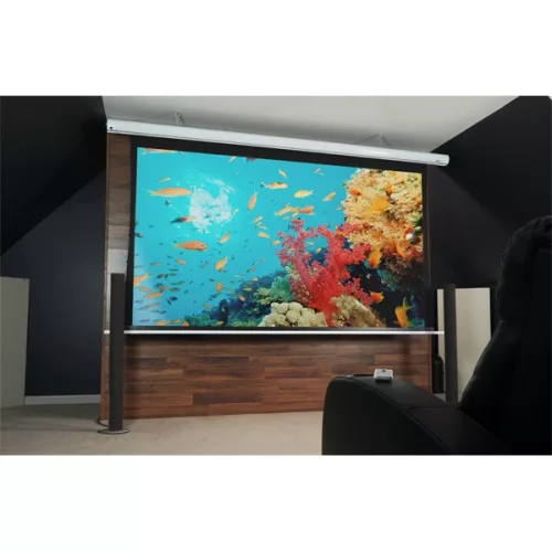 EliteScreens 165" (16:9) motoros fali vászon Saker Tab SKT165XHW2-E20 (366 x 206 cm, Fehér, Oldalfeszített)