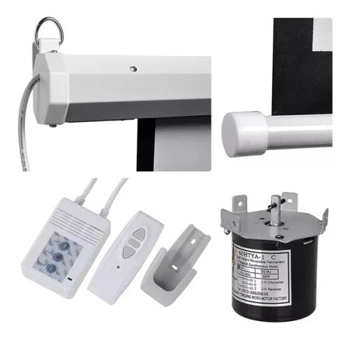 Everest 100" (1:1) motoros fali vászon - EPP-180 (180 x 180 cm, távirányító, fehér váz)