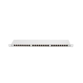  Lanberg Patch panel 24 port 0.5U 19" CAT.6 árnyékolt, szürke