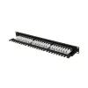 Lanberg Patch panel 24 port 1U 19" CAT.6 UTP, tehermentesítővel, fekete