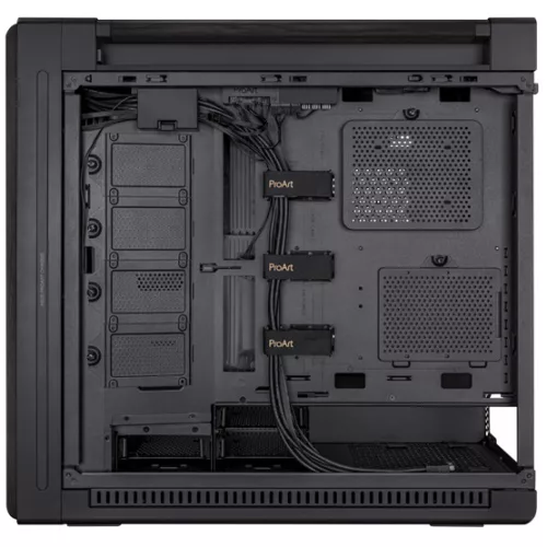 Asus ProArt PA602 Wood TG E-ATX - midi számítógépház - Fekete