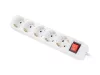 Lanberg PS1-05F-0300-W 5x Schuko aljzat 10A 3m kapcsolós fehér elosztósor
