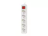 Lanberg PS1-05F-0300-W 5x Schuko aljzat 10A 3m kapcsolós fehér elosztósor