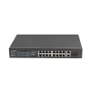 Lanberg Switch menedzsment nélküli, 16x 100Mb PoE+/ 2x 1GB/1X SFP, 10", 19" rackes (150W)