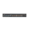 Lanberg Switch menedzsment nélküli, 16x 100Mb PoE+/ 2x 1GB/1X SFP, 10", 19" rackes (150W)