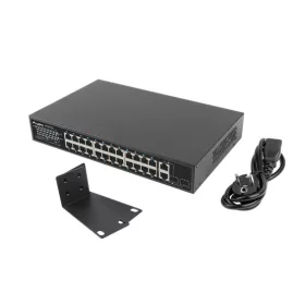   Lanberg Switch 24x 100Mb PoE+/ 2x Combo 19" rackes (360W) V2