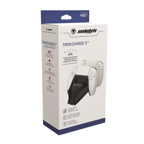 Snakebyte PS5 Twin Charge 5 - fekete
