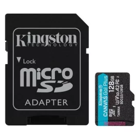   KINGSTON Memóriakártya 128GB MicroSDXC Canvas Go Plus 170R A2 U3 V30 + Adapter