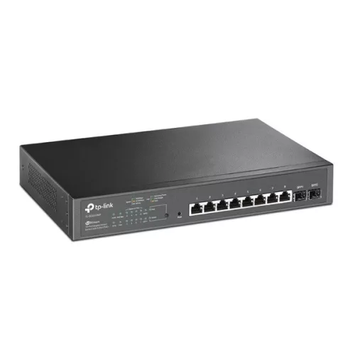 TP-LINK OMADA Switch 8x1000Mbps (8xPOE+) + 2 SFP, Menedzselhető, TL-SG2210MP