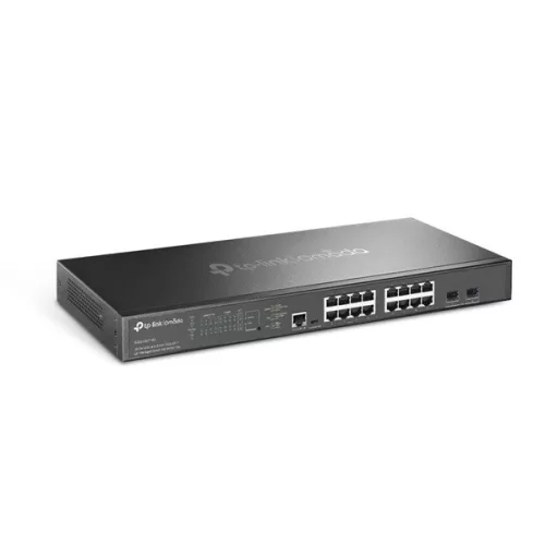 TP-LINK OMADA Switch 16x2.5Gbps(8xPOE+) + 2x10G SFP+ + 1xkonzol port + 1xMicro-USB port, Menedzselhető, SG3218XP-M2