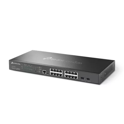 TP-LINK OMADA Switch 16x2.5Gbps(8xPOE+) + 2x10G SFP+ + 1xkonzol port + 1xMicro-USB port, Menedzselhető, SG3218XP-M2