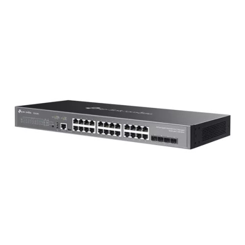 TP-LINK OMADA Switch 24x1000Mbps + 4x10Gbps SFP + 1xkonzol port, Menedzselhető, SG5428X