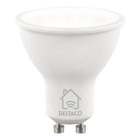   Deltaco SMART HOME SH-LGU10W WiFi, GU10, 5W, 2700-6500K, fehér, szabályozható Izzó
