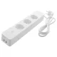 Deltaco SMART HOME SH-P03USB2 WiFi, 3xCEE 7/3, 2xUSB-A, 1,5m, fehér Elosztó