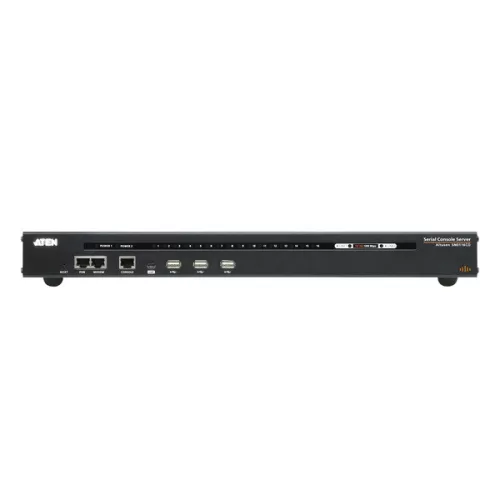 ATEN Serial Konzol Szerver dual-power, 16 port (Cisco pin-outs és auto-sensing DTE/DCE funkció)