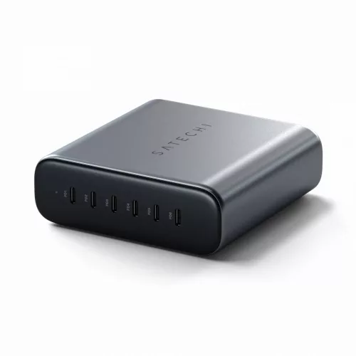 Satechi 200W USB-C 6-PORT GAN CHARGER (6xUSB-C PD  Supports PD 3.1/3.0, QC 4.0+ & PPS) - szürke