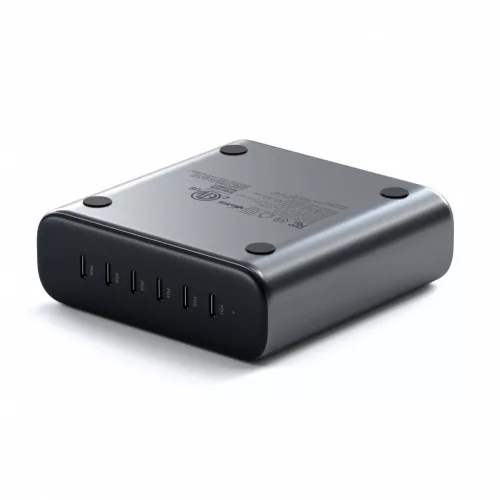 Satechi 200W USB-C 6-PORT GAN CHARGER (6xUSB-C PD  Supports PD 3.1/3.0, QC 4.0+ & PPS) - szürke