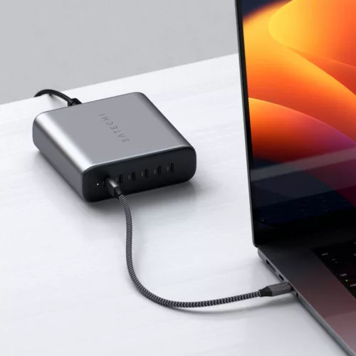 Satechi 200W USB-C 6-PORT GAN CHARGER (6xUSB-C PD  Supports PD 3.1/3.0, QC 4.0+ & PPS) - szürke
