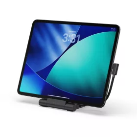   Satechi OntheGo Foldable Stand Hub (4K60Hz HDMI,1x 100W USB-C PD,Dual 10Gbps USB-C & USB-A,UHS-II SD & microSD Card Slots,iPad Compatibility 2021+) - Space Black