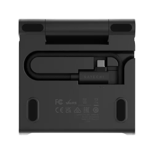 Satechi OntheGo Foldable Stand Hub (4K60Hz HDMI,1x 100W USB-C PD,Dual 10Gbps USB-C & USB-A,UHS-II SD & microSD Card Slots,iPad Compatibility 2021+) - Space Black