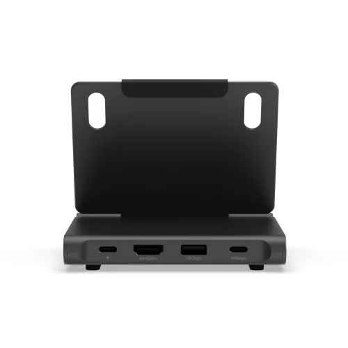 Satechi OntheGo Foldable Stand Hub (4K60Hz HDMI,1x 100W USB-C PD,Dual 10Gbps USB-C & USB-A,UHS-II SD & microSD Card Slots,iPad Compatibility 2021+) - Space Black